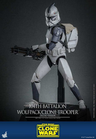 Star Wars The Clone Wars  1/6 104th Battalion Wolfpack Clone Trooper Deluxe Version 30 cm HOT TOYS