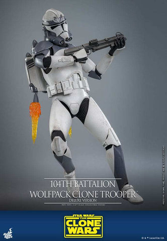 Star Wars The Clone Wars  1/6 104th Battalion Wolfpack Clone Trooper Deluxe Version 30 cm HOT TOYS