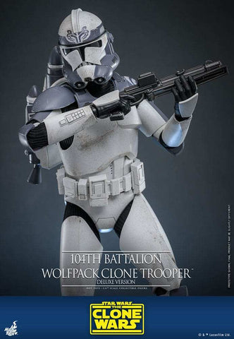 Star Wars The Clone Wars  1/6 104th Battalion Wolfpack Clone Trooper Deluxe Version 30 cm HOT TOYS