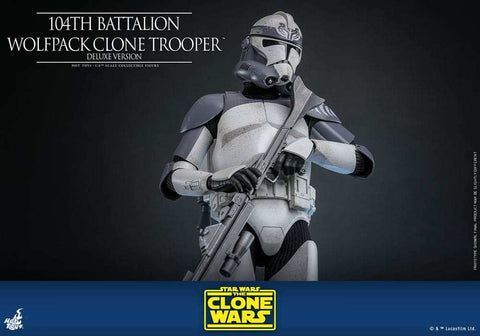 Star Wars The Clone Wars  1/6 104th Battalion Wolfpack Clone Trooper Deluxe Version 30 cm HOT TOYS