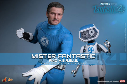 The Fantastic Four: First Steps Movie Masterpiece Actionfiguren 2er-Pack 1/6 Mister Fantastic & H.E.R.B.I.E. 30 cm