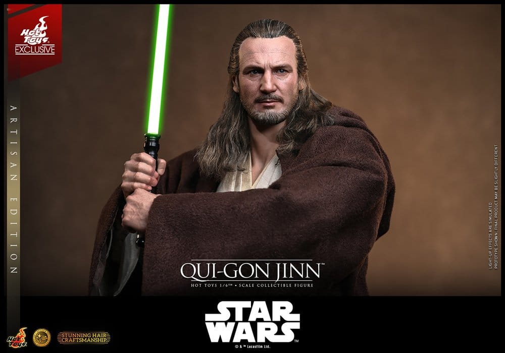 Star Wars: Die dunkle Bedrohung Movie Masterpiece Actionfigur 1/6 Qui-Gon Jinn (Artisan Edition) Hot Toys Exclusive 32 cm