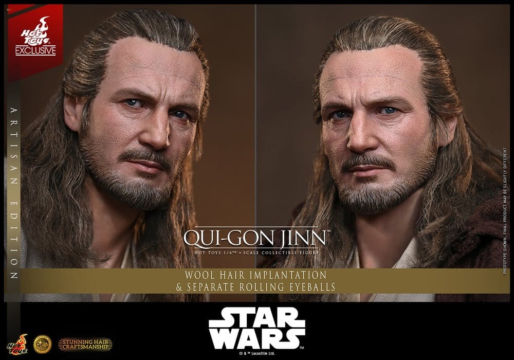 Star Wars: Die dunkle Bedrohung Movie Masterpiece Actionfigur 1/6 Qui-Gon Jinn (Artisan Edition) Hot Toys Exclusive 32 cm