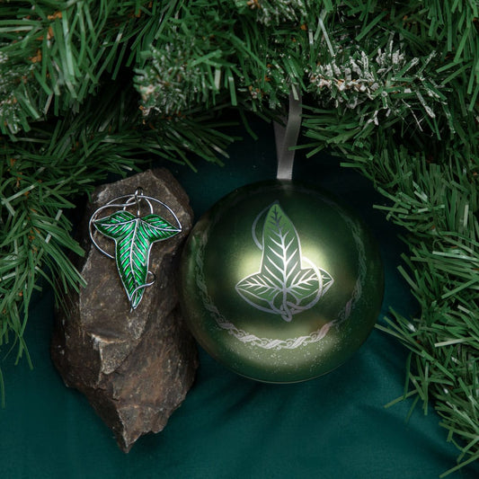 Herr der Herr der Ringe Christbaumschmuck mit Brosche Lorien Leaf