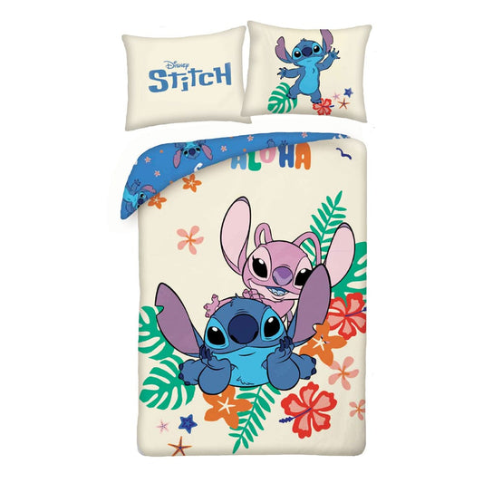 Lilo & Stitch Bettwäsche Stitch & Angel Flowers 140 x 200 cm / 70 x 90 cm