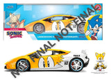 Sonic Diecast Modell 1:24 Tails Lamborghini Huracan 19 cm