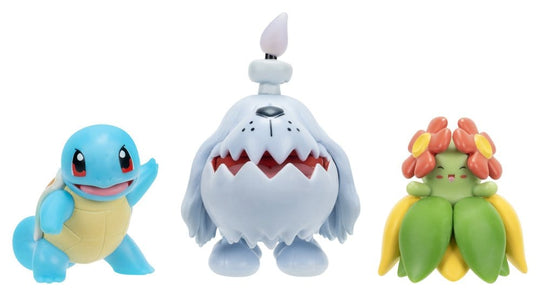Pokémon Battle Figure Actionfiguren 3er-Pack Schiggy, Gruff & Blubella