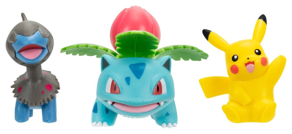 Pokémon Battle Figure Set Actionfiguren Pikachu, Kapuno & Bisaknosp (3er-Pack)