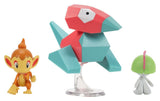 Pokémon Battle Figure Set Actionfiguren Panflam, Trasla & Porygon (3er-Pack)