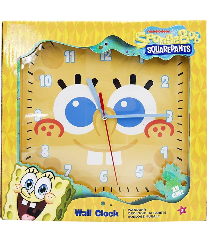 Spongebob Wanduhr quadratisch Spongebob