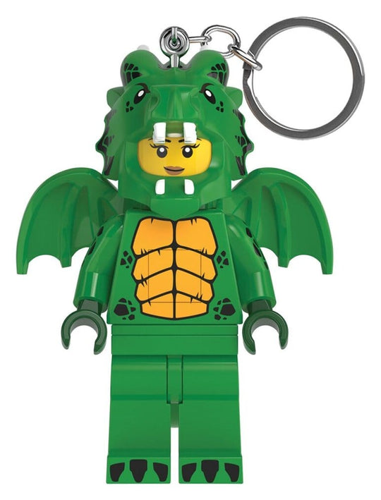 Lego Minifiguren Schlüsselanhänger Hellgrünes Drachenmädchen