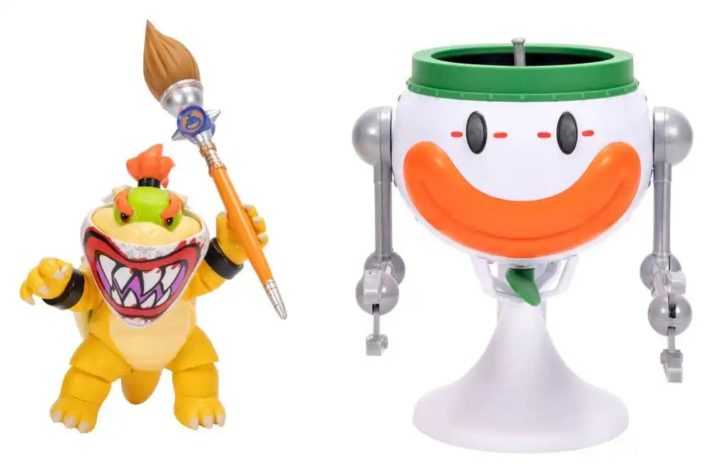Der Super Mario Galaxy Film Actionfigur Bowser Jr. with Clown Car 13 cm