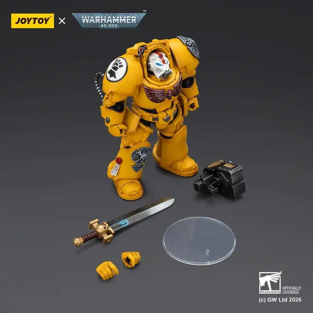 Warhammer 40,000 Actionfigur Imperial Fists Terminator 1 with Power Sword and Storm Bolter 14 cm