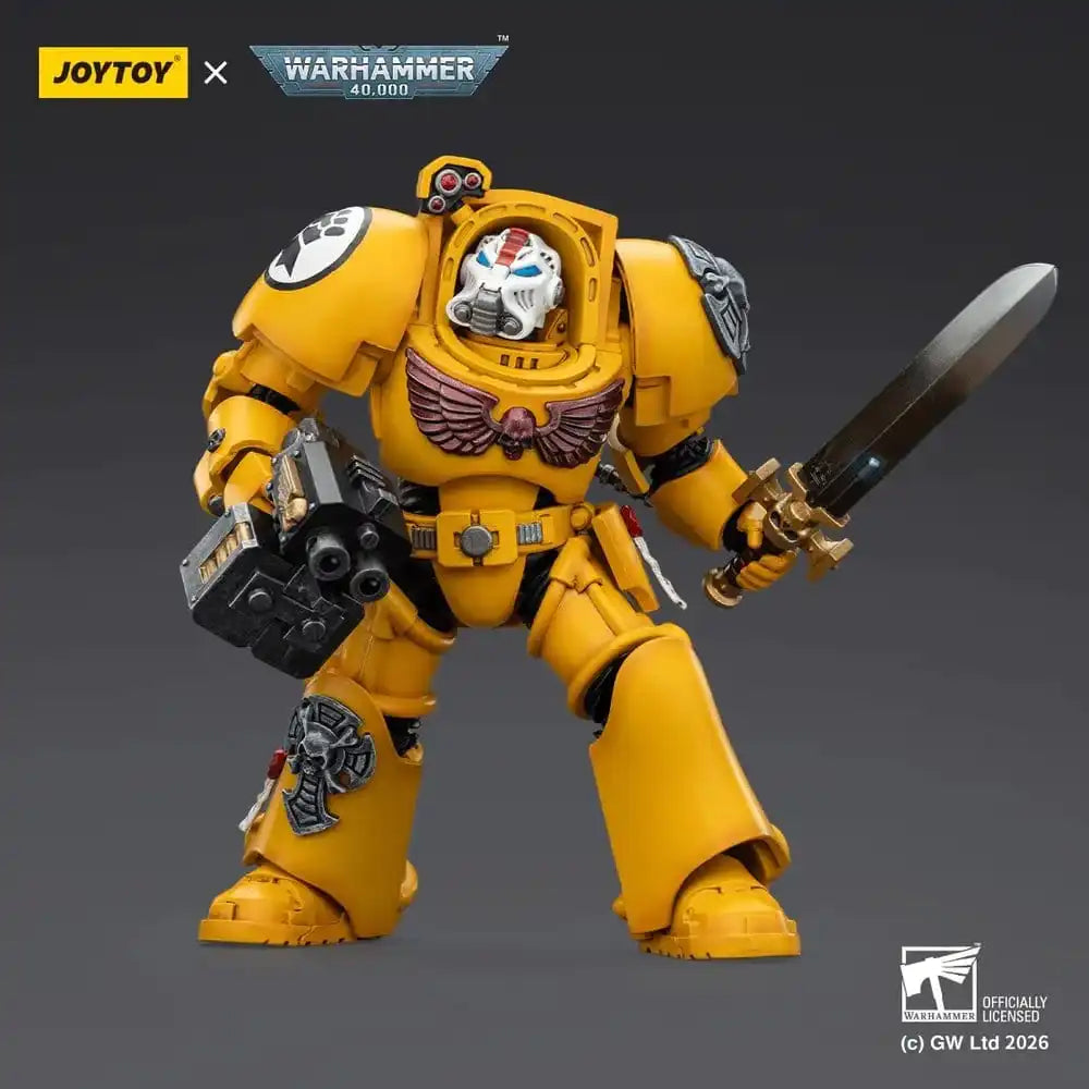 Warhammer 40,000 Actionfigur Imperial Fists Terminator 1 with Power Sword and Storm Bolter 14 cm