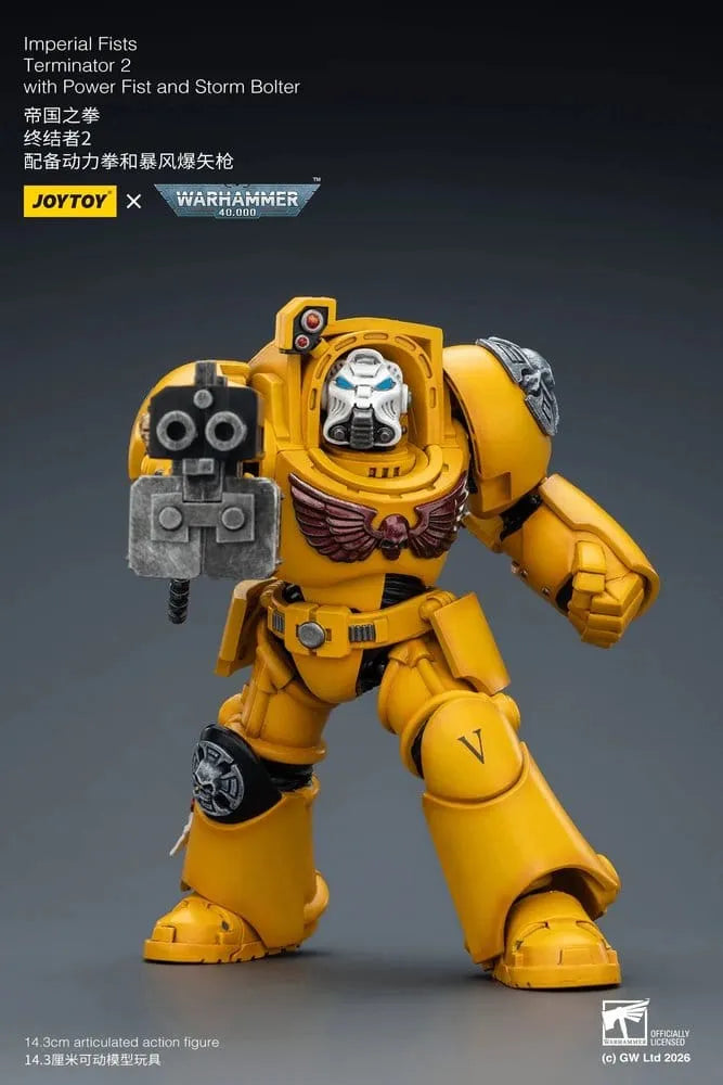 Warhammer 40,000 Actionfigur Imperial Fists Terminator 2 with Power Fist and Storm Bolter 14 cm