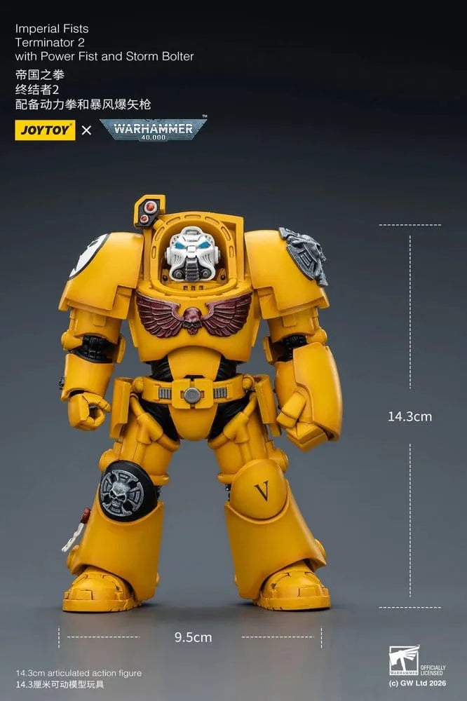 Warhammer 40,000 Actionfigur Imperial Fists Terminator 2 with Power Fist and Storm Bolter 14 cm