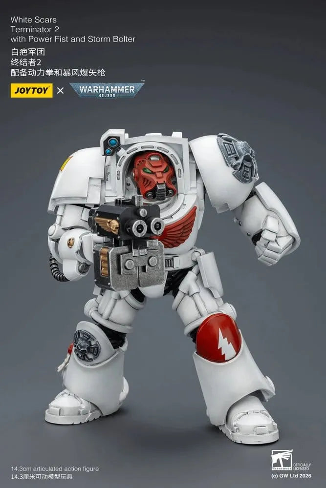 Warhammer 40,000 Actionfigur White Scars Terminator 2 with Power Fist and Storm Bolter 14 cm