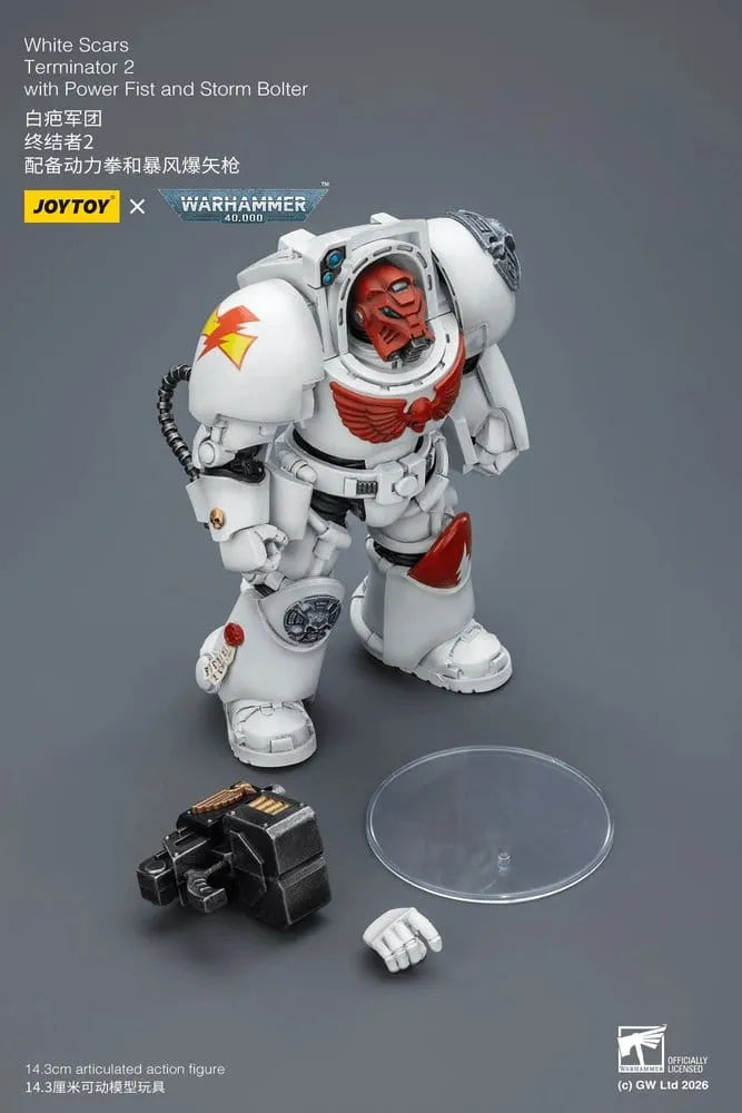 Warhammer 40,000 Actionfigur White Scars Terminator 2 with Power Fist and Storm Bolter 14 cm
