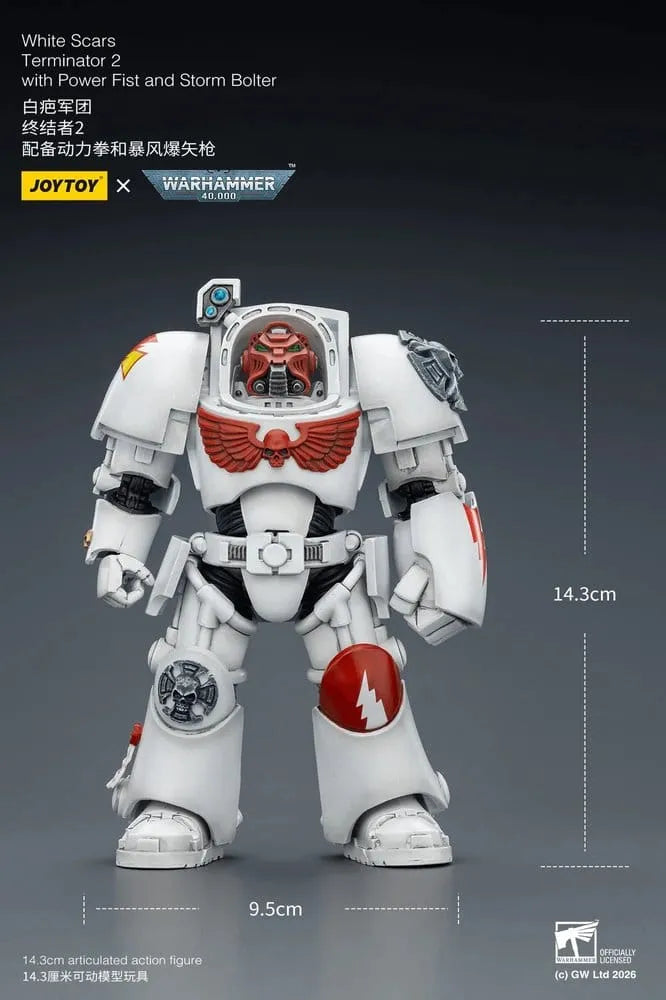 Warhammer 40,000 Actionfigur White Scars Terminator 2 with Power Fist and Storm Bolter 14 cm