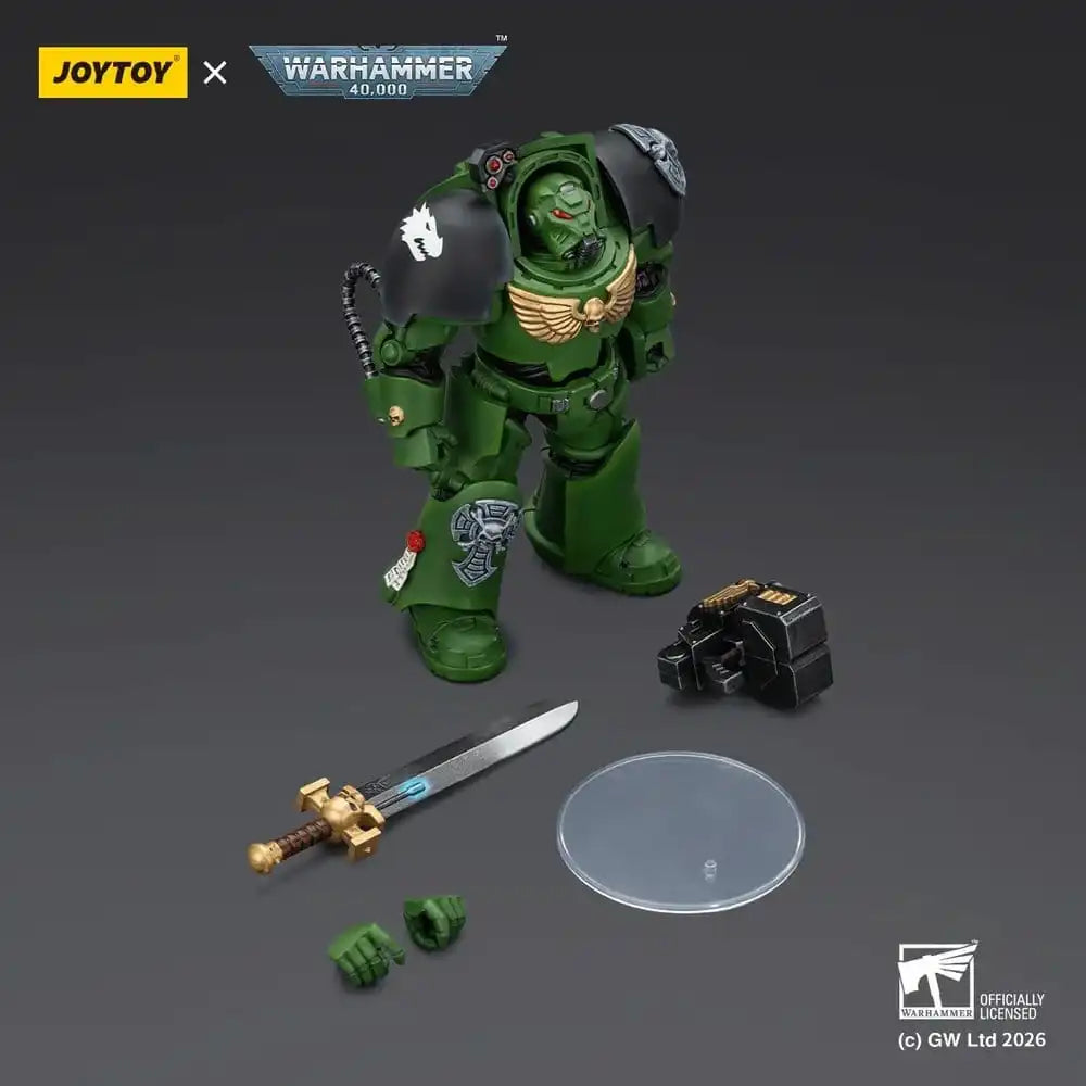 Warhammer 40,000 Actionfigur Salamanders Terminator 1 with Power Sword and Storm Bolter 14 cm