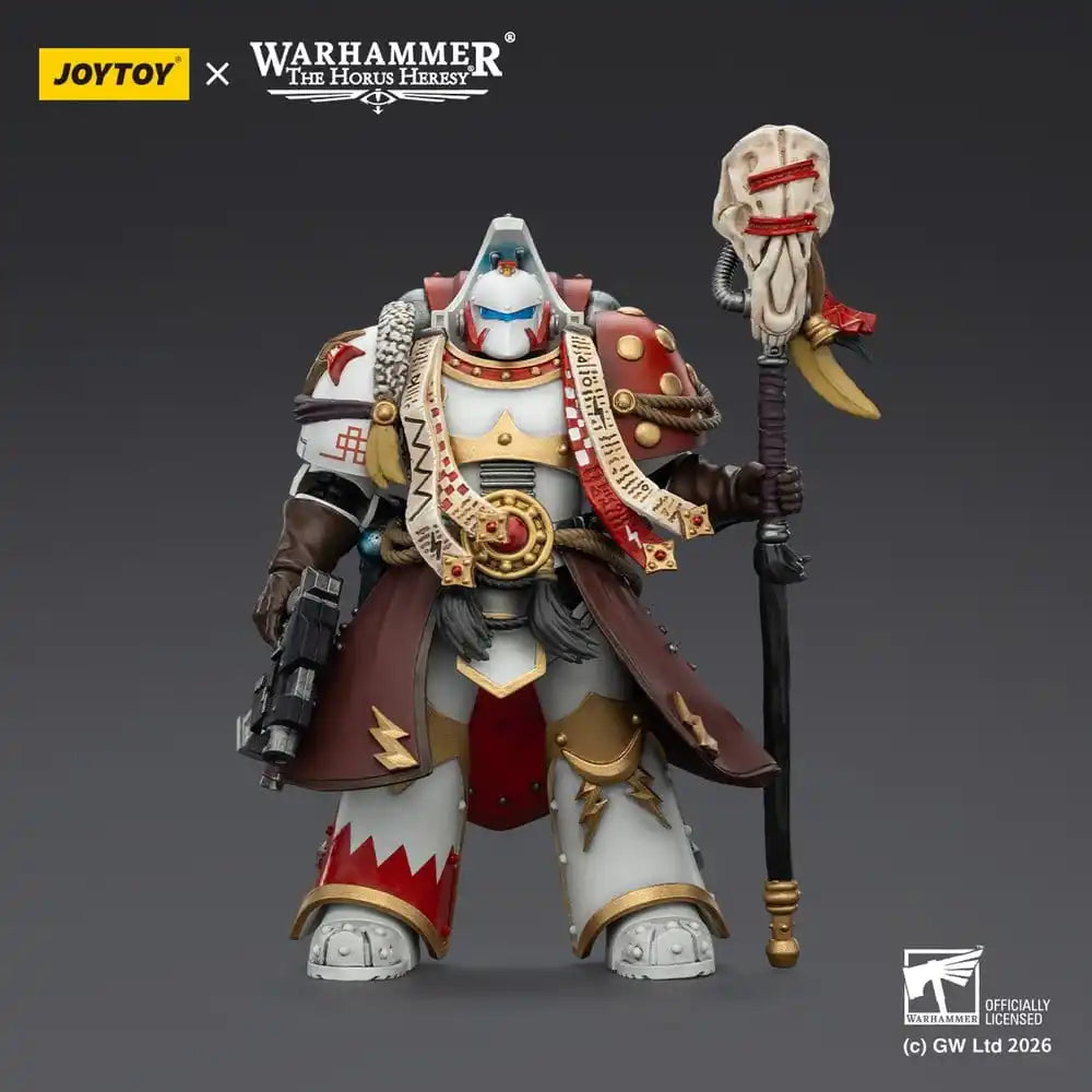 Warhammer 40,000 Actionfigur White Scars Stormseer Consulwith Force Staff and Bolt Pistol 12 cm