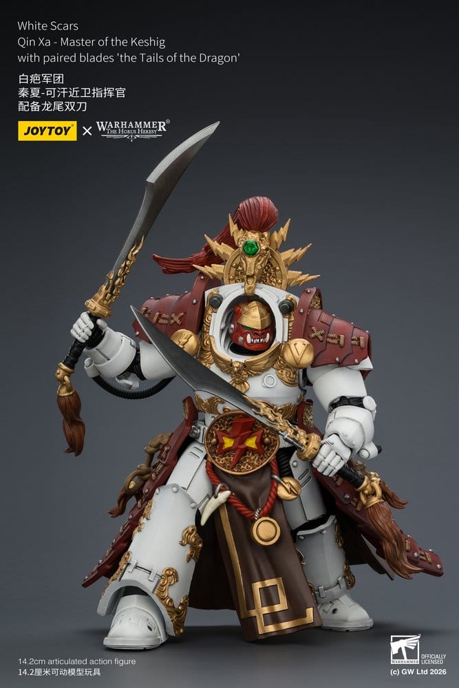 Warhammer The Horus Heresy Actionfigur White Scars Qin Xa - Master of the Keshig 14 cm
