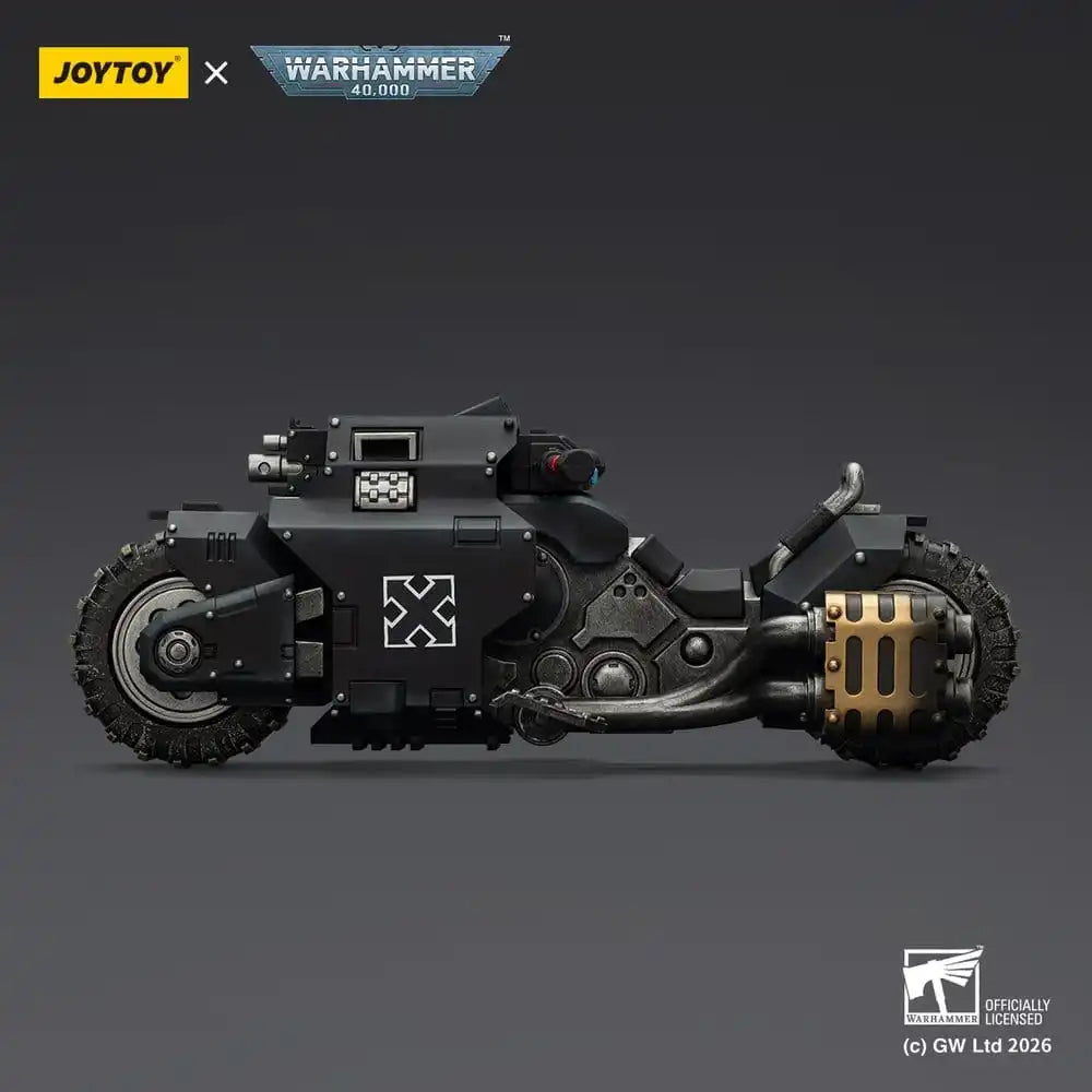 Warhammer 40,000 Raider-pattern Combat Bike Raven Guard with twin-linked bolt rifles 22 cm
