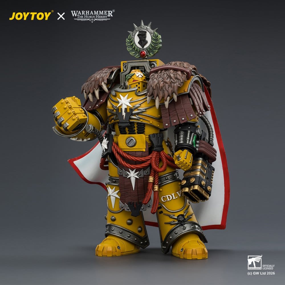 Warhammer Actionfigur Imperial Fists Lord Castellan Evander Garrius, The Tyrant of Cthonia 14 cm