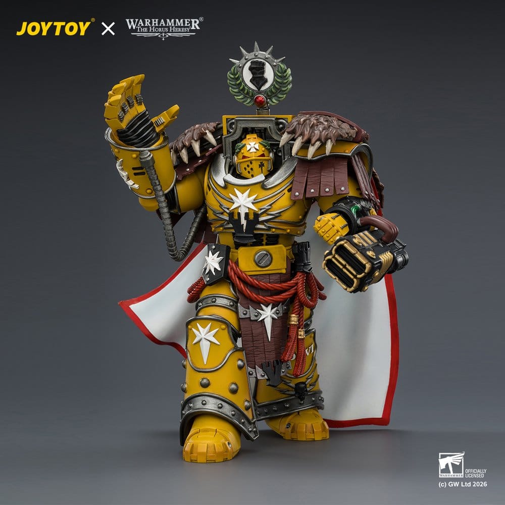 Warhammer Actionfigur Imperial Fists Lord Castellan Evander Garrius, The Tyrant of Cthonia 14 cm