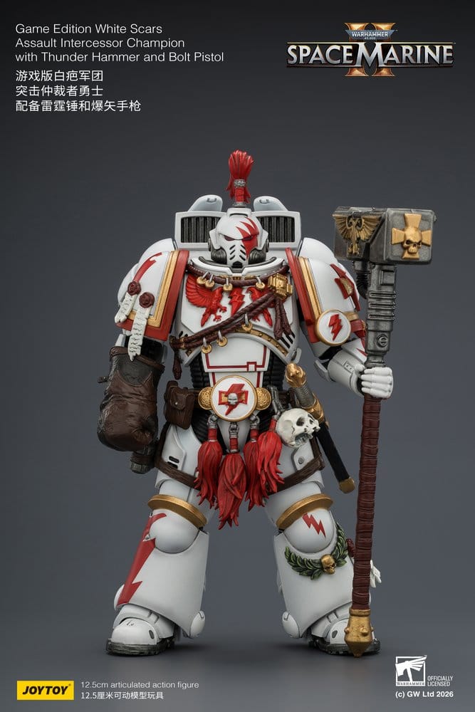 Warhammer Actionfigur Game Edition White Scars Assault Intercessor Champion 13 cm