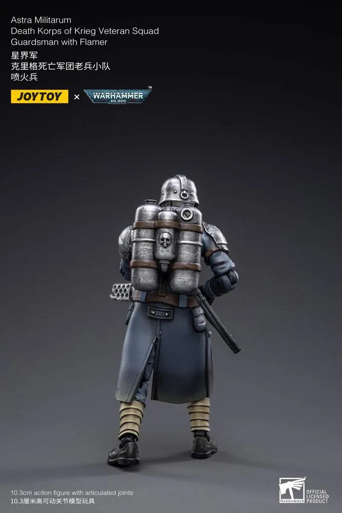 Warhammer 40k Actionfigur 1/18 Death Korps of Krieg Veteran Squad Guardsman with Flamer 10 cm