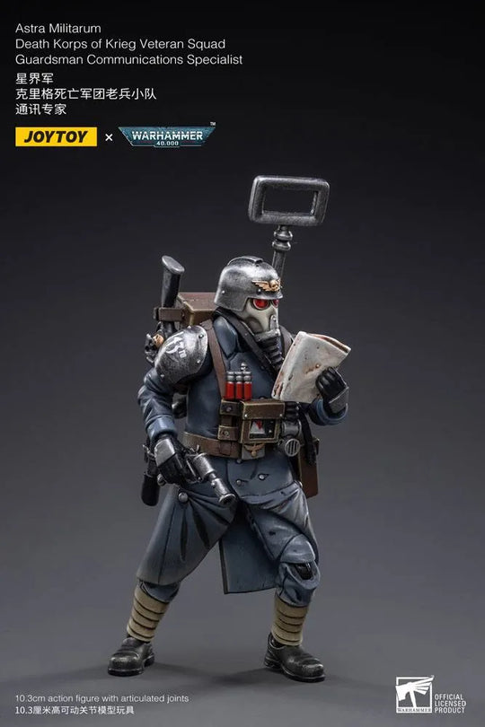 Warhammer 40k Actionfigur 1/18 Death Korps of Krieg Veteran Squad Guardsman Communications Specialist 10 cm