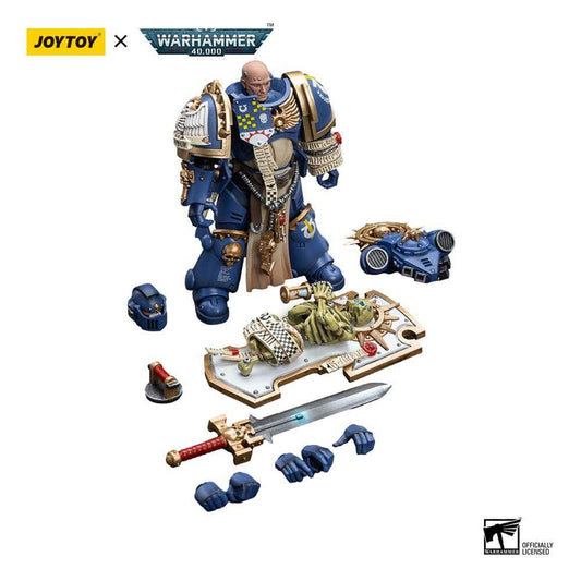 Warhammer 40k Actionfigur 1/18 Ultramarines Primaris Captain with Relic Shield and Power Sword 12 cm