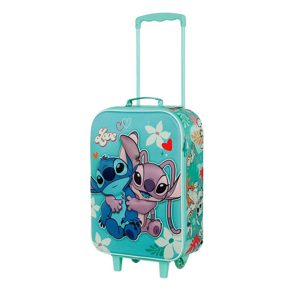 Lilo & Stitch Soft 3D Koffer Trolley Stitch Love Turquoise 52 cm
