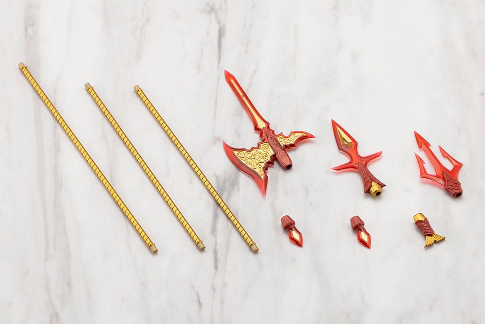 Kotobukiya M.S.G. Model Kit Zubehör-Set Virtuous Style 11 Pole Weapon Set Flamerite Ver.