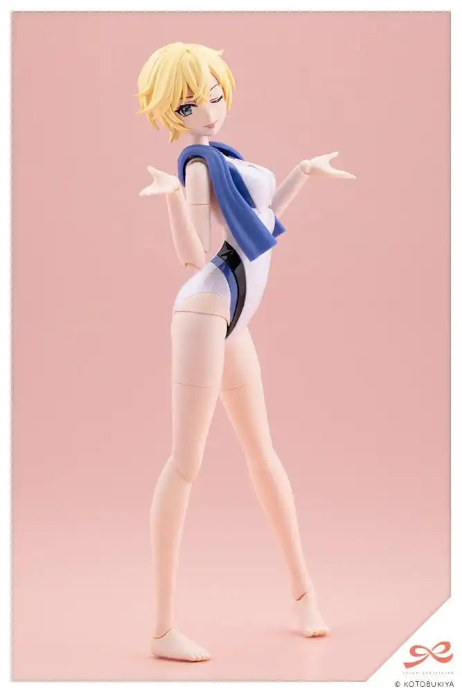 Sousaishojoteien Plastic Model Kit 1/10 Rui Saotome Touou High School Competitive Swimsuit Dreaming Style White Dolphin 16 cm