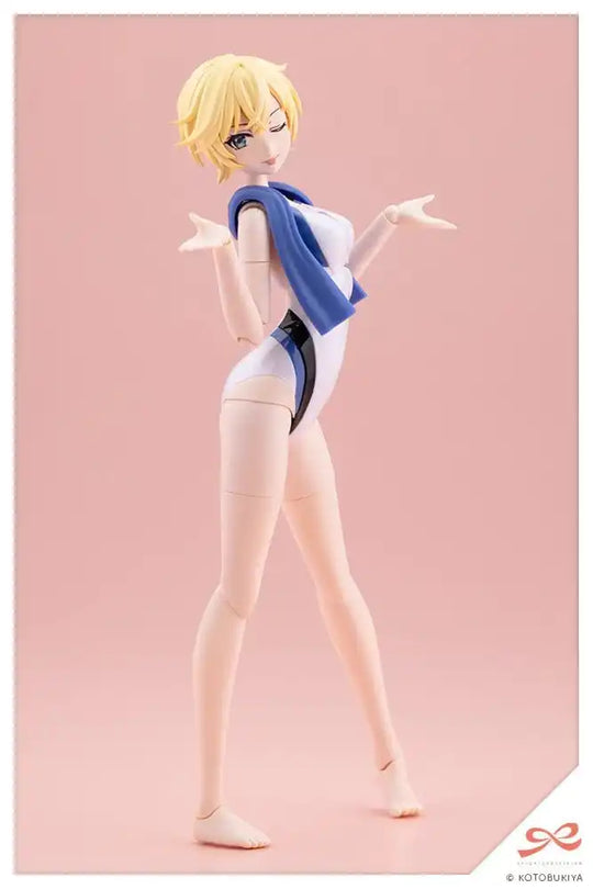 Sousaishojoteien Plastic Model Kit 1/10 Rui Saotome Touou High School Competitive Swimsuit Dreaming Style White Dolphin 16 cm