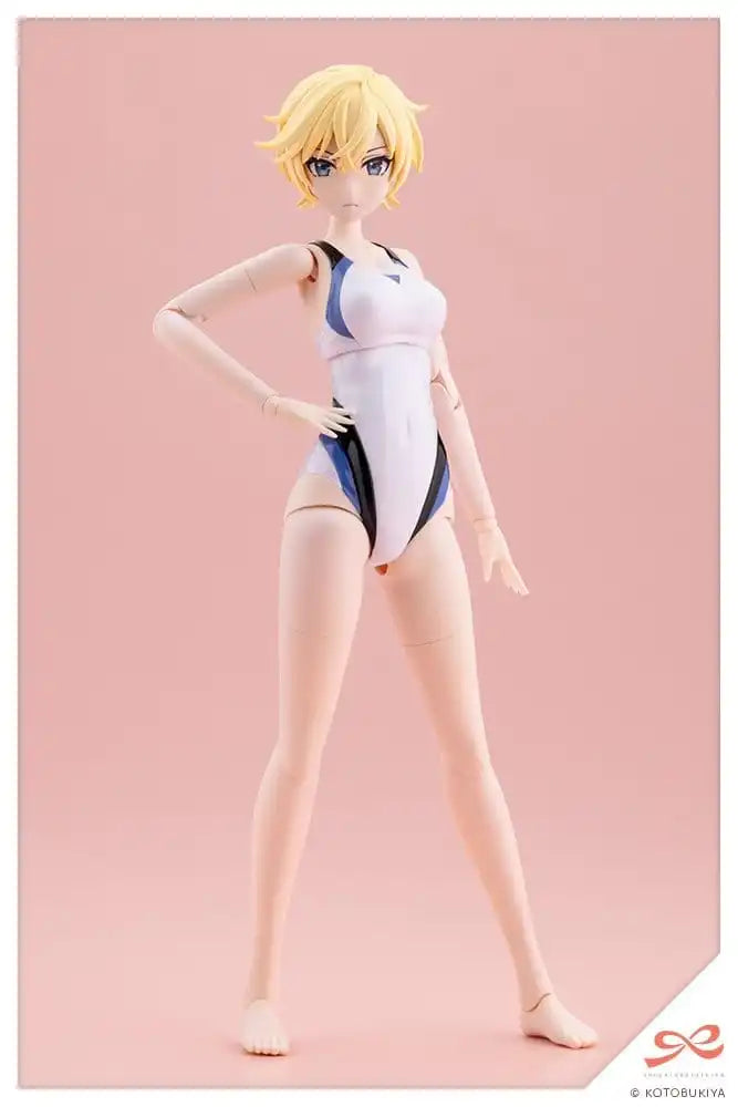 Sousaishojoteien Plastic Model Kit 1/10 Rui Saotome Touou High School Competitive Swimsuit Dreaming Style White Dolphin 16 cm