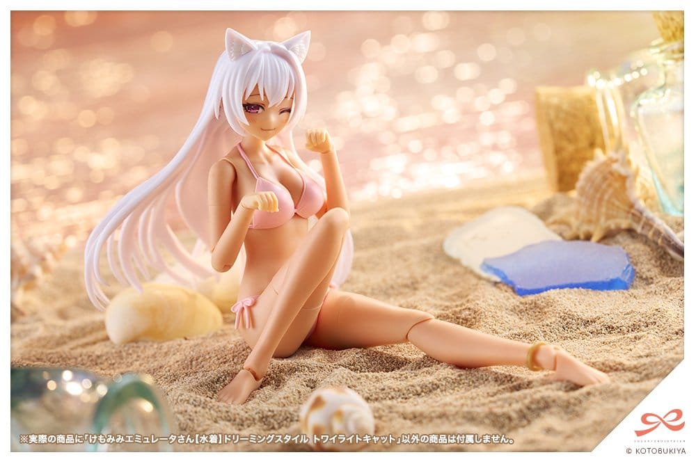 Sousaishojoteien Plastic Model Kit 1/10 Animal Ears Emulator Swim Style Dreaming Style Twilight Cat 17 cm
