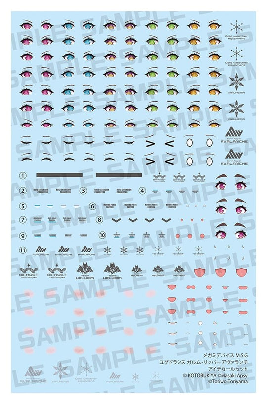 Megami Device M.S.G. Zubehör-Set für Plastic Model Kits Yggdrasis Garm Ripper Avalanche Eye Decal Set