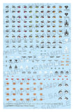 Megami Device M.S.G. Zubehör-Set Plastic Model Kits 1/1 Yggdrasis Skoll Sharpshooter Tempest Eye Decal Set