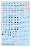 Megami Device M.S.G. Zubehör-Set für Plastic Model Kits 1/1 Desire Maiden Raider Sugar Glaze Eye Decal Set 14 cm