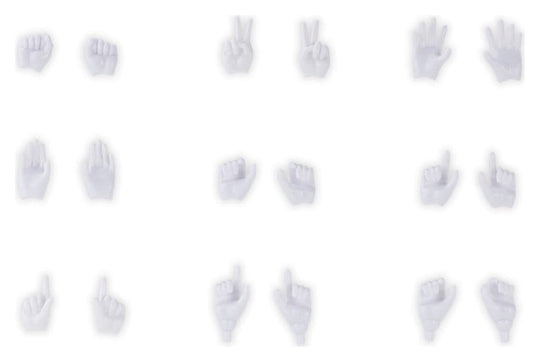 Megami Device M.S.G. Zubehör-Set für Plastic Model Kits 1/1 09 Hand Set Skin Color White