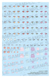 Megami Device M.S.G. Zubehör-Set Plastic Model Kits Puni Mofu Shiro Mao Eye Decal Set