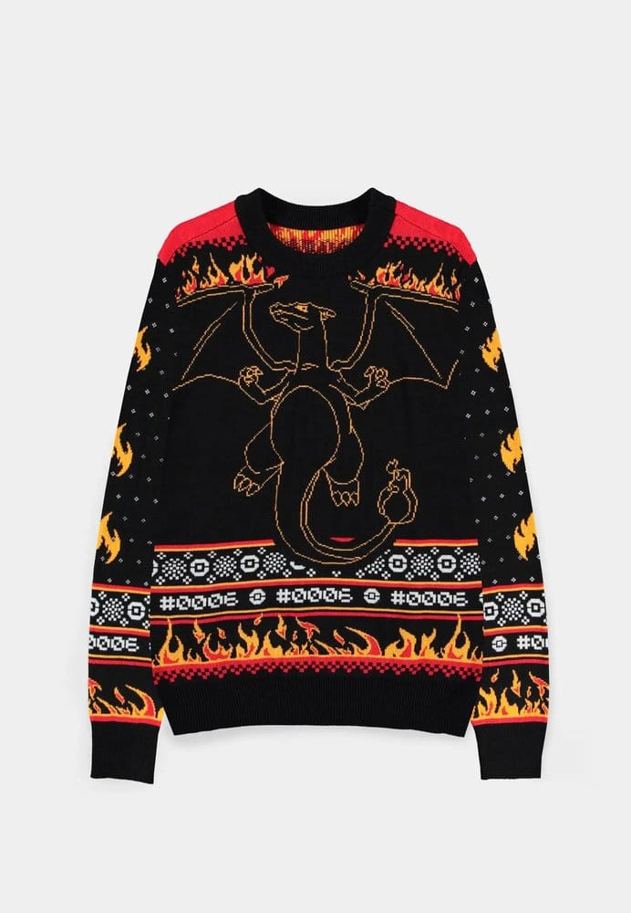Pokémon Christmas Pullover Glurak Größe M
