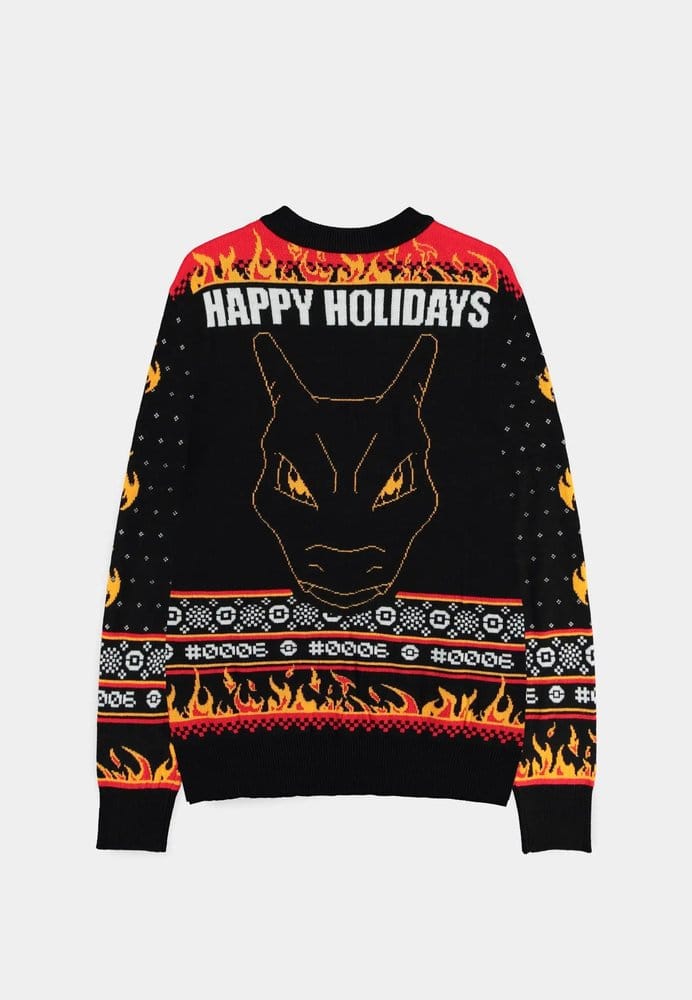 Pokémon Christmas Pullover Glurak Größe M
