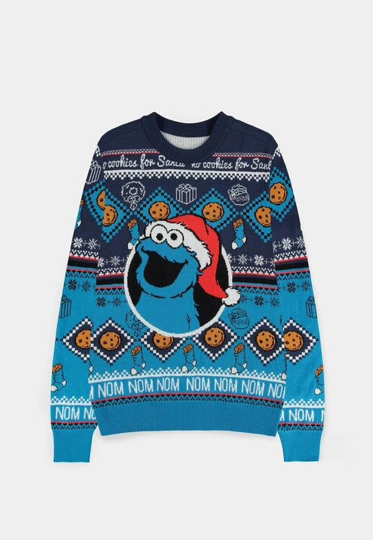 Sesame Street Christmas Pullover Cookie Monster Größe L