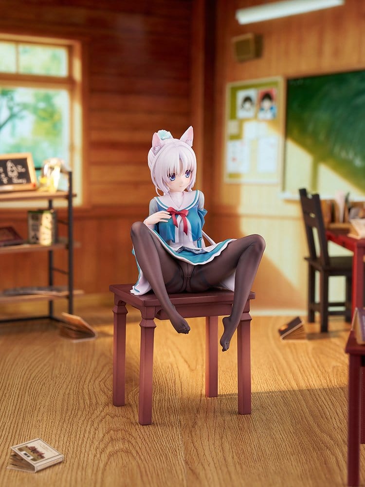 Senren*Banka PVC Figur 1/7 Yoshino Tomotake Animal Ears School Uniform Ver. 21 cm