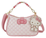 Sanrio by Loungefly Umhängetasche mit Perlenbesetztem Griff & Taschenanhänger Hello Kitty