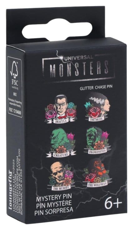 Universal Monsters Ansteck-Pins Floral Tattoo Mystery Blind Display (12)